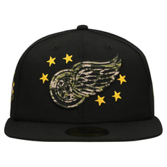 Detroit Red Wings New Era Military Appreciation Digital Camo Stars 59FIFTY Fitted Hat - Black | US 203156198