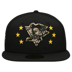 Pittsburgh Penguins New Era Military Appreciation Digital Camo Stars 59FIFTY Fitted Hat - Black | US 203156201