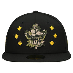 Toronto Maple Leafs New Era Military Appreciation Digital Camo Stars 59FIFTY Fitted Hat - Black | US 203156206