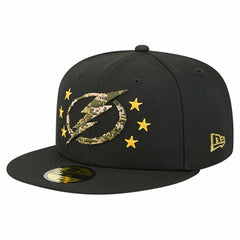 Tampa Bay Lightning New Era Military Appreciation Digital Camo Stars 59FIFTY Fitted Hat - Black | US 203156208