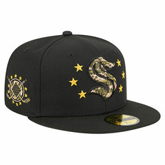 Seattle Kraken New Era Military Appreciation Digital Camo Stars 59FIFTY Fitted Hat - Black | US 203156209