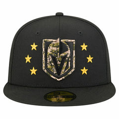 Vegas Golden Knights New Era Military Appreciation Digital Camo Stars 59FIFTY Fitted Hat - Black | US 203156210