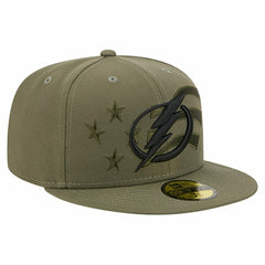 Tampa Bay Lightning New Era Military Appreciation Flag 59FIFTY Fitted Hat - Olive | US 203156222