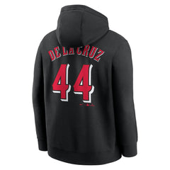Elly De La Cruz Cincinnati Reds Nike Player Name & Number Club Fleece Pullover Hoodie - Black Hoodies