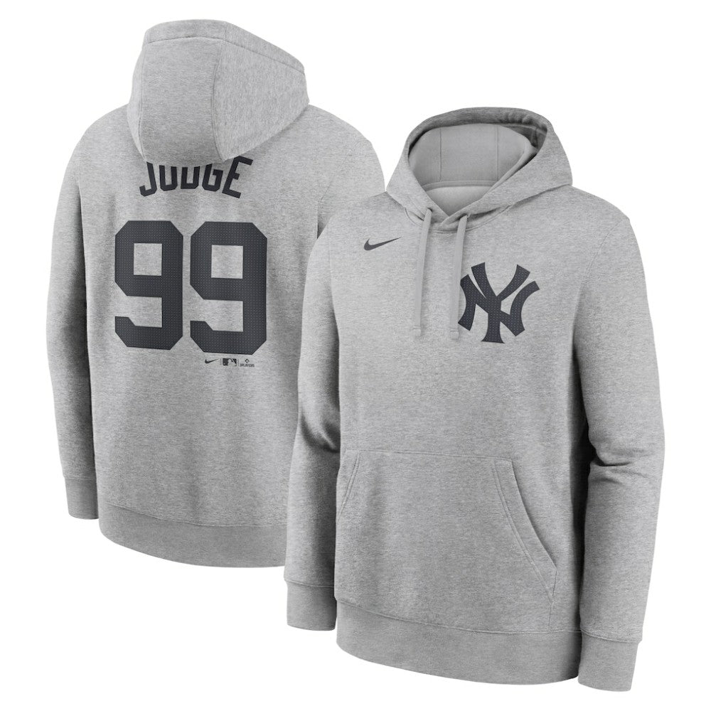 Aaron Judge New York Yankees Nike Player Name & Number Club Fleece Pullover Hoodie - Heather Gray Hoodies