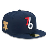 Philadelphia 76ers 2025/26 City Edition Alternate 59FIFTY Fitted Hat Navy - New Era