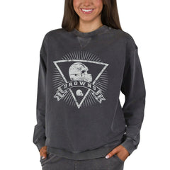 Cleveland Browns Concepts Sport Women's Boxy Mist French Terry Long Sleeve Top - Charcoal Tops