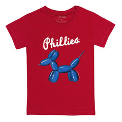 Philadelphia Phillies Tiny Turnip Youth Balloon Dog T-Shirt - Red T-shirts