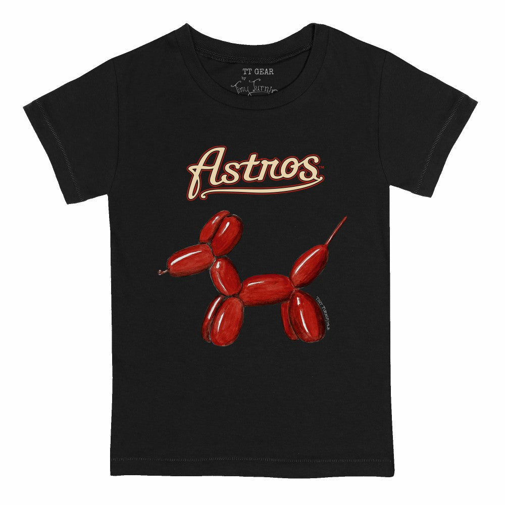 Houston Astros Tiny Turnip Youth Balloon Dog T-Shirt - Black T-shirts