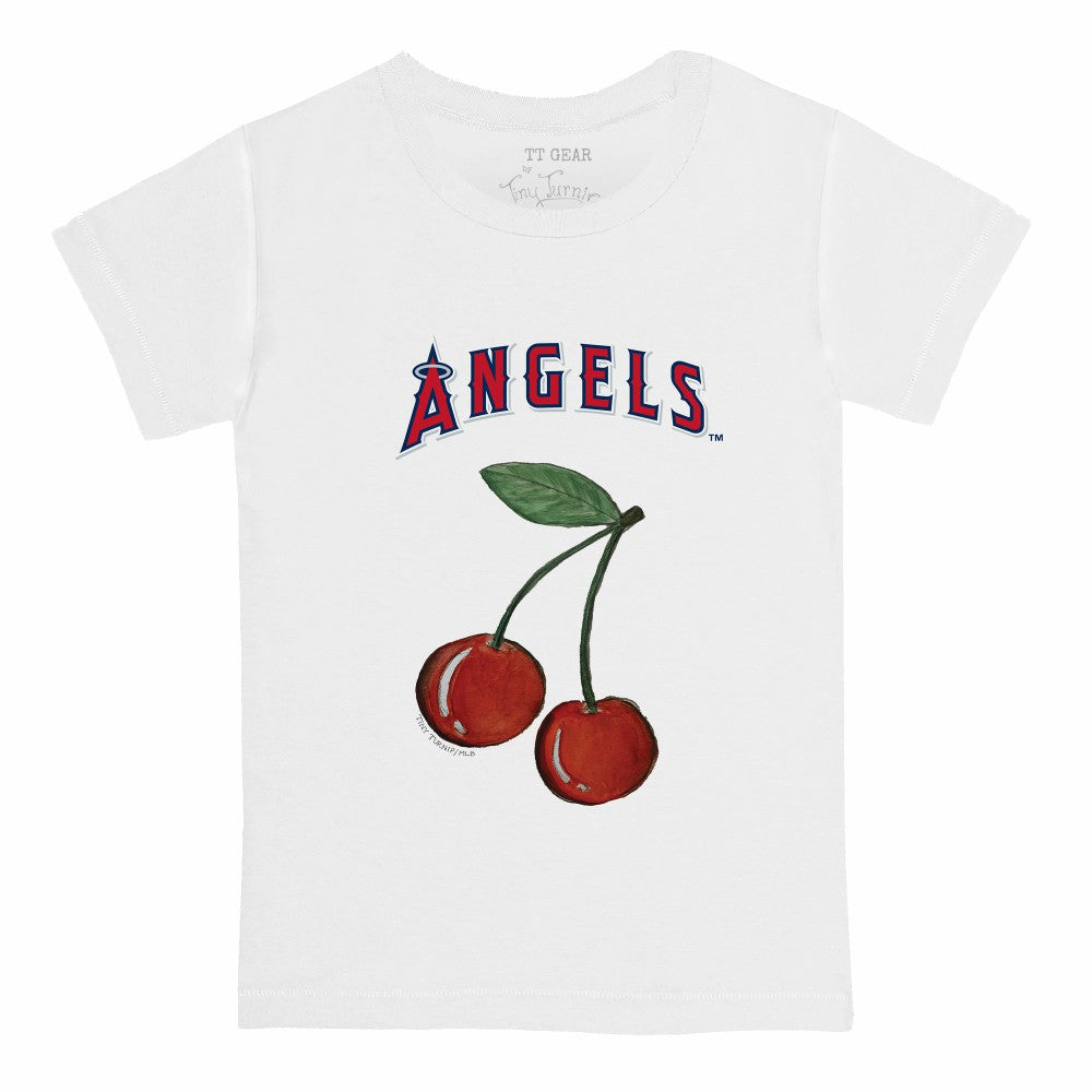 Los Angeles Angels Tiny Turnip Youth Cherries T-Shirt - White T-shirts