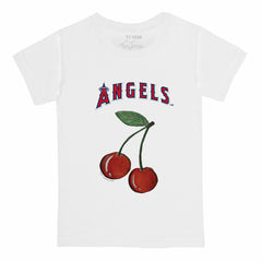 Los Angeles Angels Tiny Turnip Youth Cherries T-Shirt - White T-shirts