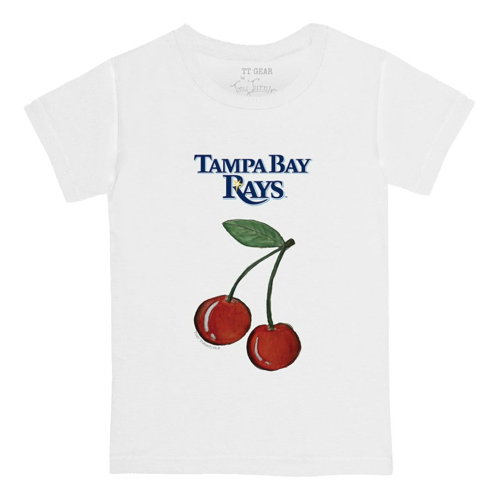 Tampa Bay Rays Tiny Turnip Youth Cherries T-Shirt - White T-shirts