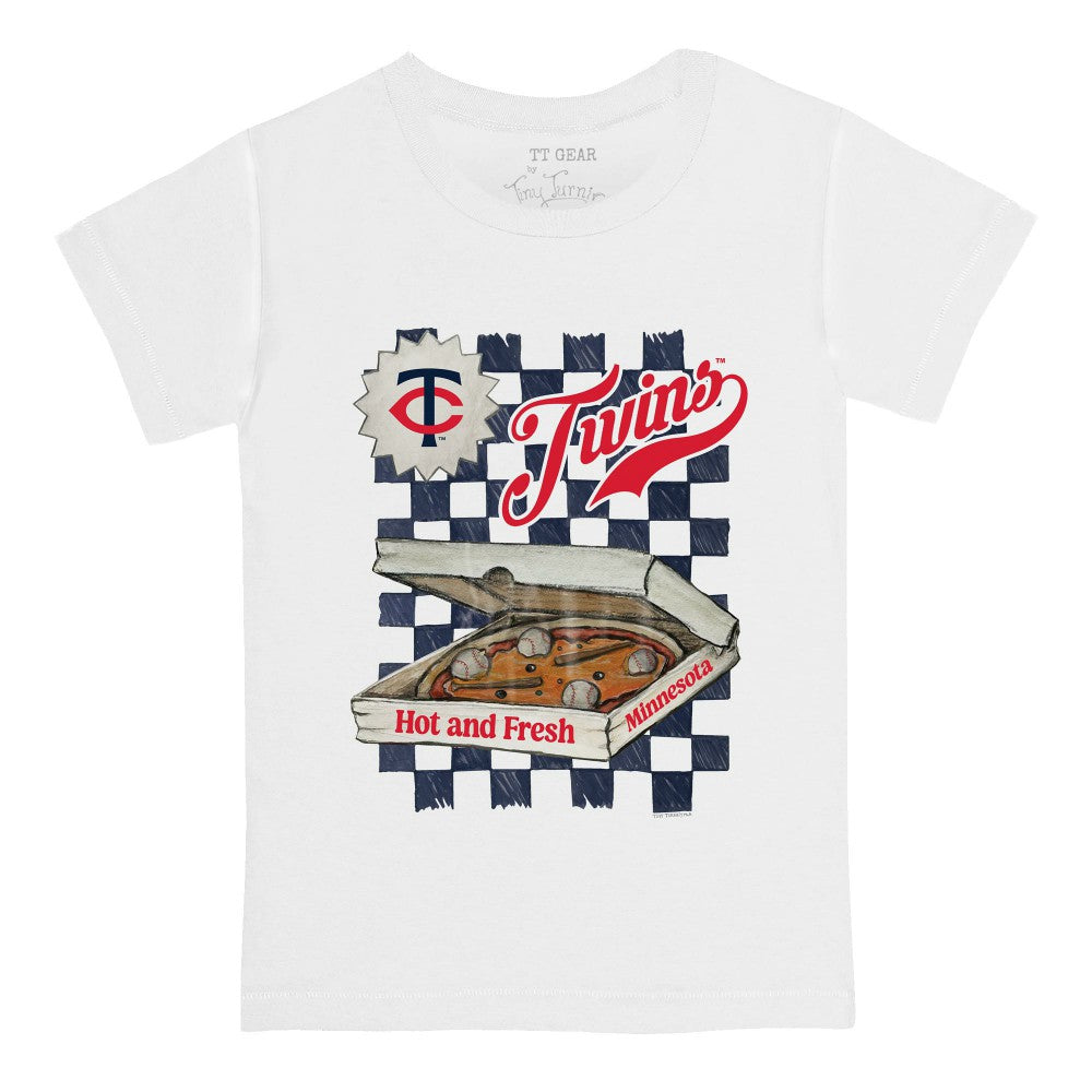 Minnesota Twins Tiny Turnip Youth Pizza T-Shirt - White T-shirts
