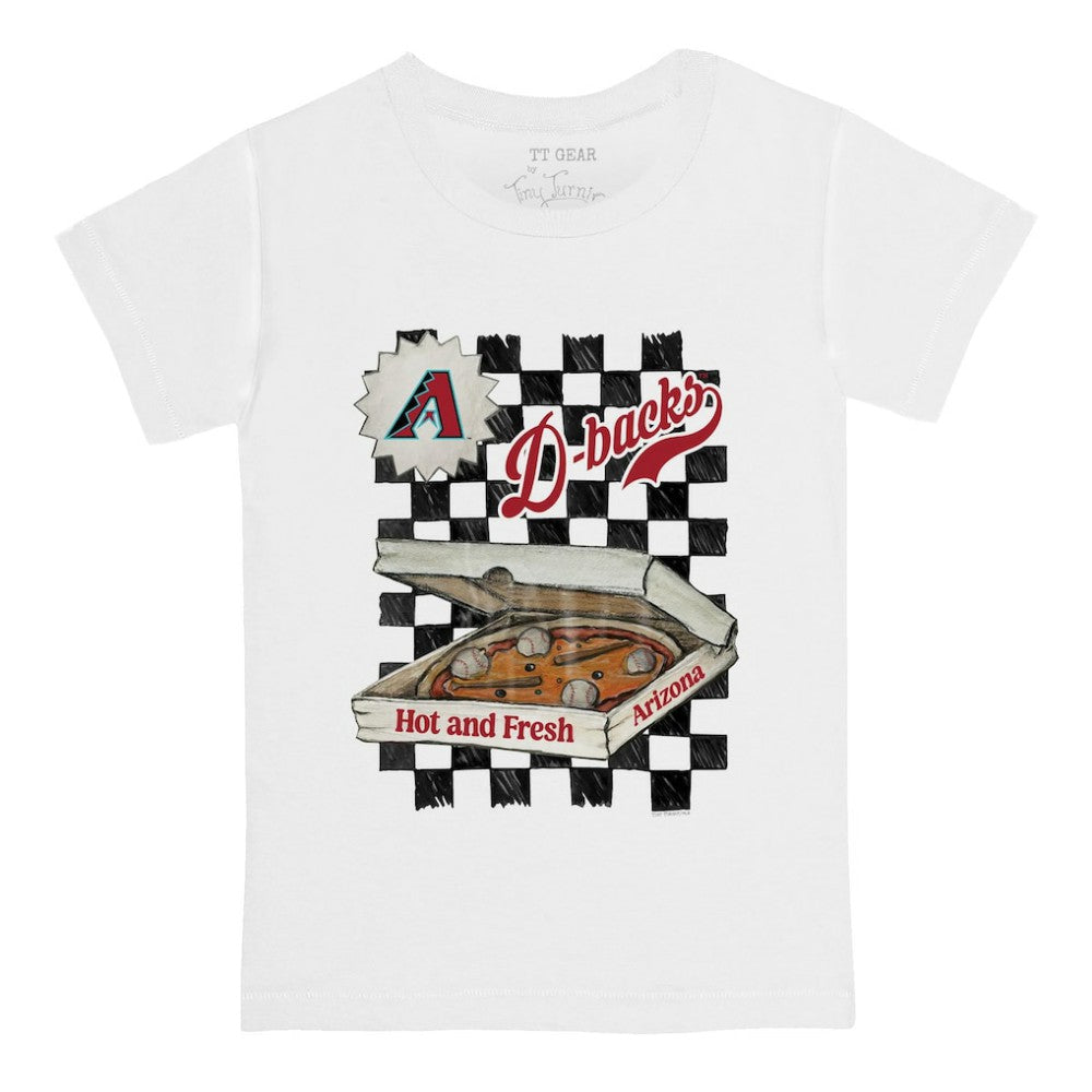 Arizona Diamondbacks Tiny Turnip Youth Pizza T-Shirt - White T-shirts