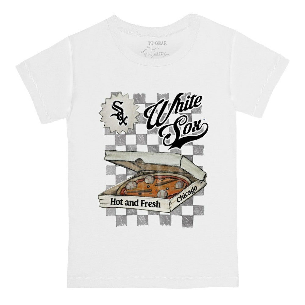Chicago White Sox Tiny Turnip Youth Pizza T-Shirt - White T-shirts