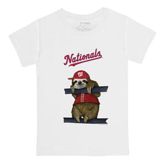 Washington Nationals Tiny Turnip Youth Sloth T-Shirt - White T-shirts
