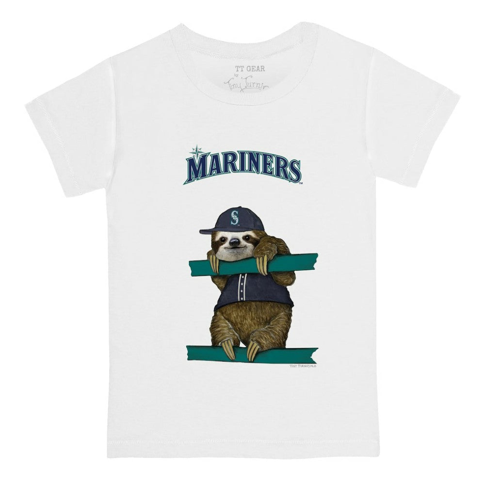 Seattle Mariners Tiny Turnip Youth Sloth T-Shirt - White T-shirts