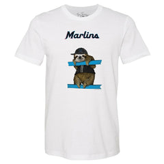 Miami Marlins Tiny Turnip Unisex Sloth T-Shirt - White T-shirts