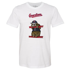 Cleveland Guardians Tiny Turnip Unisex Sloth T-Shirt - White T-shirts