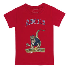Los Angeles Angels Tiny Turnip Youth Velociraptor T-Shirt - Red T-shirts