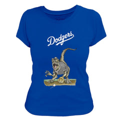 Los Angeles Dodgers Tiny Turnip Women's Velociraptor T-Shirt - Royal T-shirts