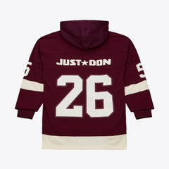 Detroit Red Wings Mitchell & Ness x Just Don Jersey Hoodie - Crimson | US 203159314