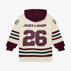 Chicago Blackhawks Mitchell & Ness x Just Don Jersey Hoodie - Cream | US 203159315