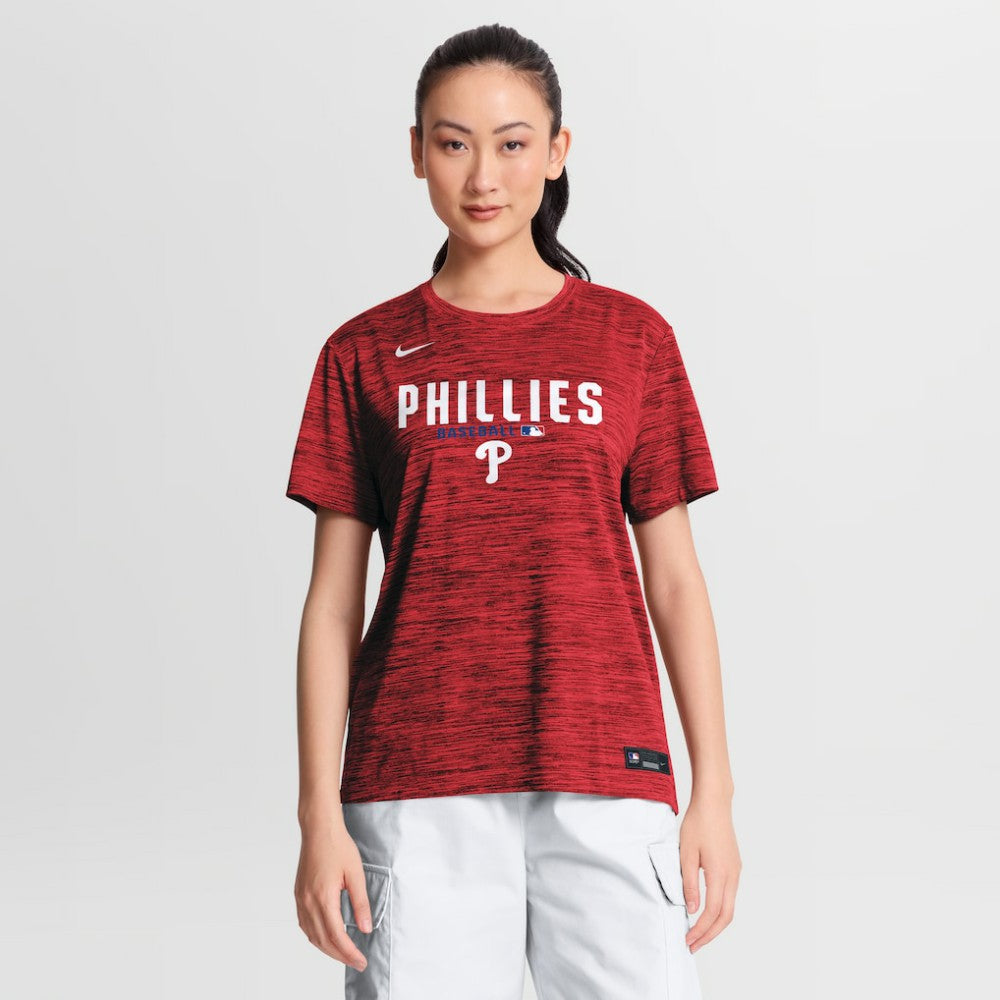 Philadelphia Phillies Nike Women's Authentic Collection Velocity Dri-FIT T-Shirt - Red T-shirts