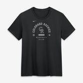 Colorado Rockies Nike Women's Authentic Collection Early Work Tri-Blend Dri-FIT T-Shirt - Black T-shirts