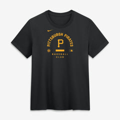 Pittsburgh Pirates Nike Women's Authentic Collection Early Work Tri-Blend Dri-FIT T-Shirt - Black T-shirts