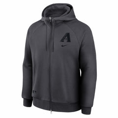 Arizona Diamondbacks Nike Authentic Collection Player Raglan Dri-FIT Full-Zip Hoodie - Anthracite Hoodies