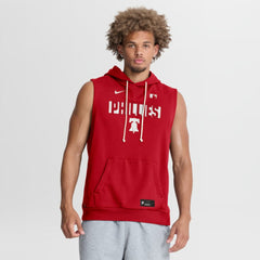 Philadelphia Phillies Nike Authentic Collection Standard Issue Dri-FIT Sleeveless Hoodie - Red Hoodies