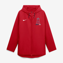 Los Angeles Angels Nike Authentic Collection Raglan Therma-FIT Full-Zip Hooded Jacket - Red Jackets