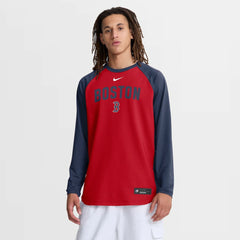 Boston Red Sox Nike Authentic Collection Raglan Dri-FIT Sweatshirt - Red Sweatshirts