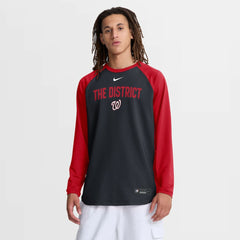 Washington Nationals Nike Authentic Collection Raglan Dri-FIT Sweatshirt - Navy Sweatshirts