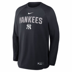 New York Yankees Nike Authentic Collection Raglan Dri-FIT Sweatshirt - Navy Sweatshirts