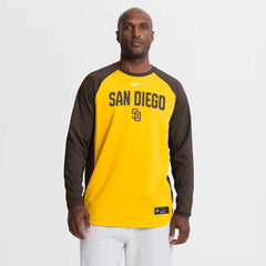 San Diego Padres Nike Authentic Collection Raglan Dri-FIT Sweatshirt - Gold Sweatshirts