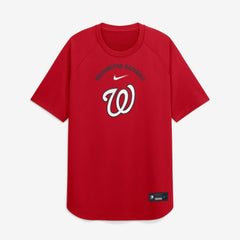Washington Nationals Nike Authentic Collection Batting Practice Pre-Game Raglan Dri-FIT Top - Red Tops