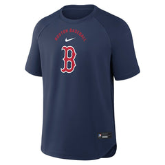 Boston Red Sox Nike Authentic Collection Batting Practice Pre-Game Raglan Dri-FIT Top - Navy Tops