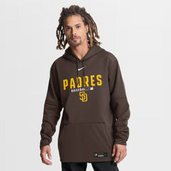 San Diego Padres Nike Authentic Collection Therma-FIT Hoodie - Brown Hoodies