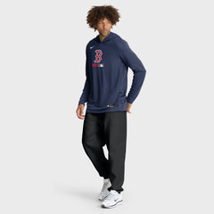 Boston Red Sox Nike Authentic Collection Dri-FIT Long Sleeve Hooded T-Shirt - Navy T-shirts