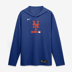 New York Mets Nike Authentic Collection Dri-FIT Long Sleeve Hooded T-Shirt - Royal T-shirts
