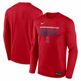 Los Angeles Angels Nike Authentic Collection Legend Dri-FIT Long Sleeve T-Shirt - Red T-shirts