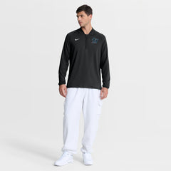 Miami Marlins Nike Authentic Collection Dri-FIT Raglan Half-Zip Pullover - Black Pullover