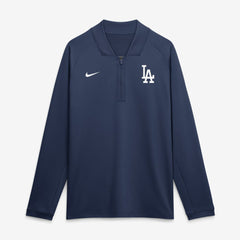Los Angeles Dodgers Nike Authentic Collection Dri-FIT Raglan Half-Zip Pullover - Navy Pullover