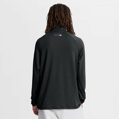 Colorado Rockies Nike Authentic Collection Dri-FIT Raglan Half-Zip Pullover - Black Pullover