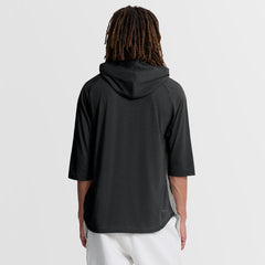 Miami Marlins Nike Authentic Collection Flux Dri-FIT Raglan 3/4-Sleeve Hooded T-Shirt - Gray T-shirts