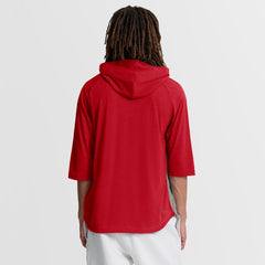 Los Angeles Angels Nike Authentic Collection Flux Dri-FIT Raglan 3/4-Sleeve Hooded T-Shirt - Gray T-shirts