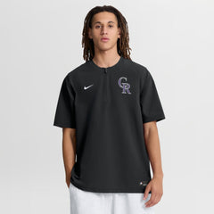Colorado Rockies Nike Authentic Collection Dri-FIT Quarter-Zip Windshirt - Black