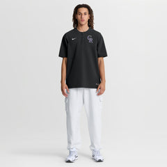 Colorado Rockies Nike Authentic Collection Dri-FIT Quarter-Zip Windshirt - Black